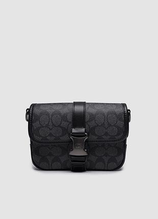 Сумка coach league crossbody bag 19 in signature canvas