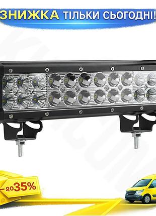 Ku фара светодиодная brevia universal fit 72w 6000lm для внедорожников и грузовиков combo прямоугольна uni2l_k