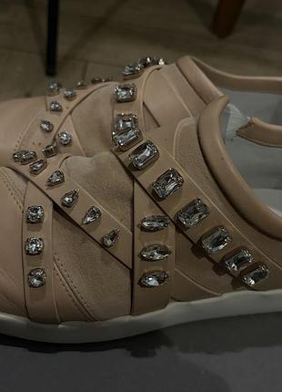Кеди жіночі giuseppe zanotti christie шкіряні бежеві