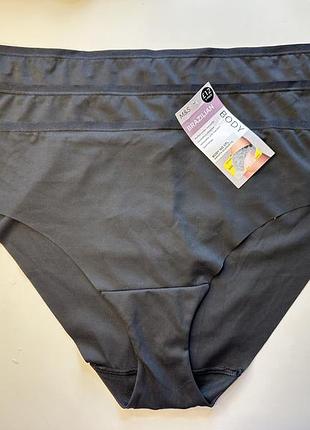 Трусики бразиліани жіночі безшовні marks&spencer - чорні , рр uk 22 , 3 xl
