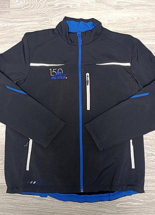 Робоча куртка чоловіча engelbert strauss softshell чорна з синім