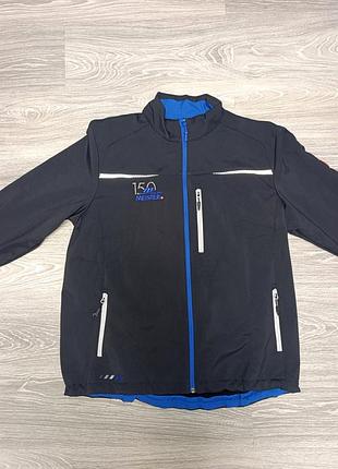 Робоча куртка чоловіча engelbert strauss softshell чорна з синім 2