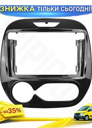 ©➀переходная рамка lesko для renault captur 2013-2019 установка магнитолы черная для автозвука мультимедиа