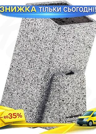 Ku подставка для ножей universal fit ofenbach black lead с секцией для ножниц графитовая для кухни хра uni2l_k
