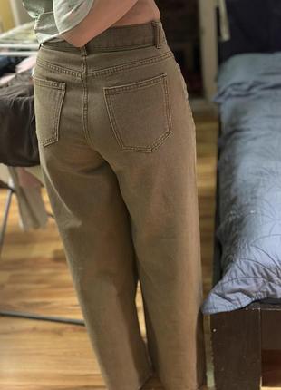 Джинси wide leg коричневі