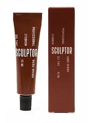 Гель-краска для бровей sculptor — warm brown, 15 мл