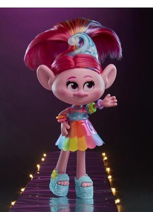 Лялька для дівчинки trolls світовий тур гламурна трояндочка делюкс різнокольоровий