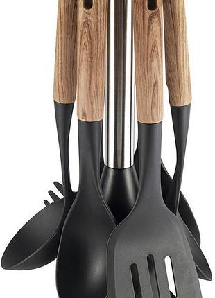 Ku набор кухонных принадлежностей universal fit ofenbach blackwood 7 предметов черный для готовки на п uni2l_k