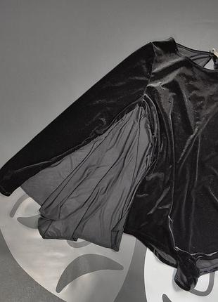 Черный бархатный боди летучая мышь h&amp;m 4