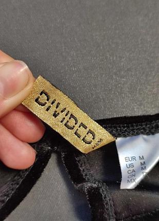 Черный бархатный боди летучая мышь h&amp;m 7