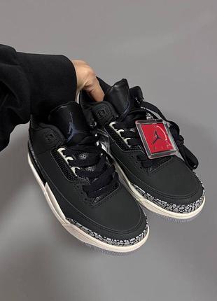 Кроссовки nike air jordan retro 3 “off noir black” premium