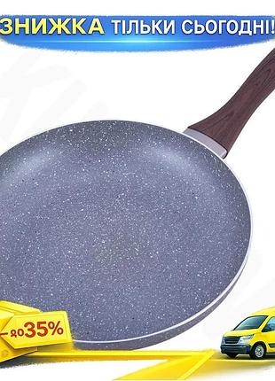 Ku сковорода kamille с universal fit антипригарным покрытием ilag 28см для жарки и тушения пищи кованы uni2l_k