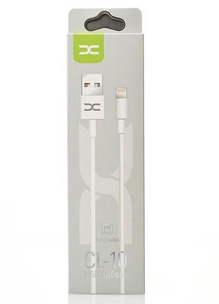 Кабель для заряджання usb cable dc lightning (cl-10) 2a білий