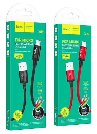 Зарядный дата-кабель hoco x89, micro-usb
