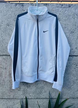 Олімпійка чоловіча nike біла з чорними вставками