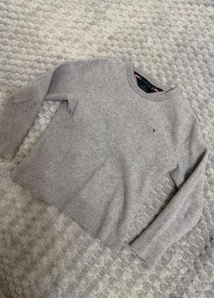 Светр унісекс tommy hilfiger сірий шерстяний xs/s
