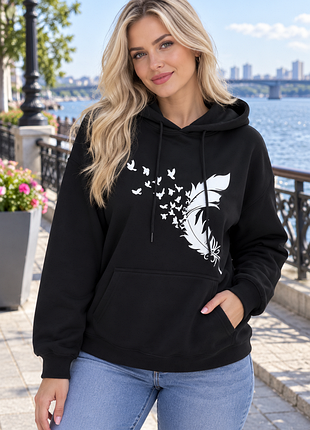 Акция 1+1 = 3 красивая кофта свитшот shein 35% хлопок теплая байка трикотаж