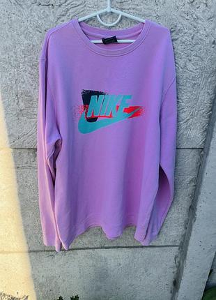 Кофта чоловіча nike бузкова з принтом