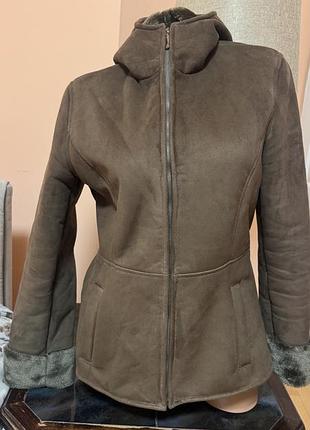 Демісезонна / зимова куртка zara basic капюшоном