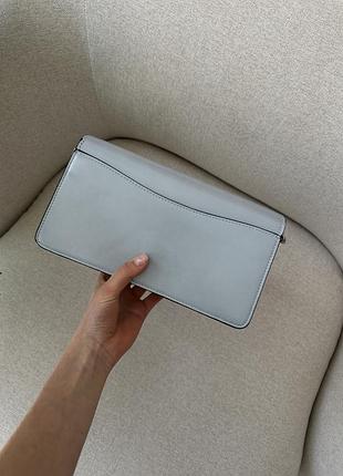Сумка coach tabby shoulder bag 26 in polished pebble leather blue/silver 6