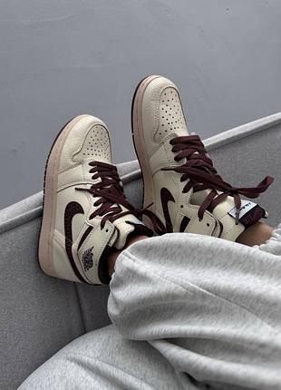 Кросівки nike air jordan retro 1 x a ma maniere “cracked skin” premium