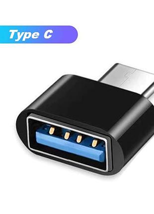 Адаптер переходник otg usb type-c black 2