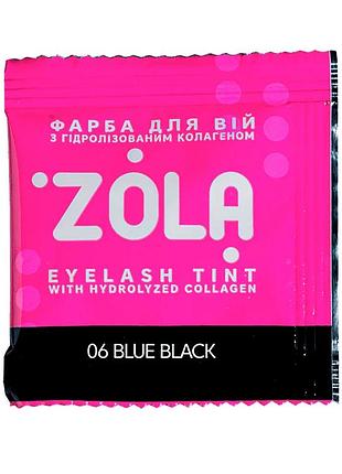 Zola краска для бровей, 06 blue black, саше 5 мл