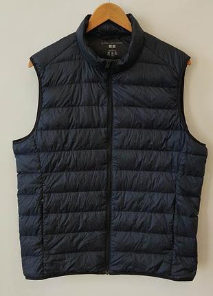 Мужская ультралегкая пуховая жилетка uniqlo ultra light down vest (размер l)