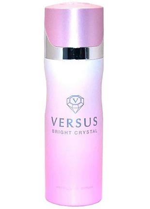 Парфумований дезодорант для тіла жіночий fragrance world versus bright crystal 200 мл
