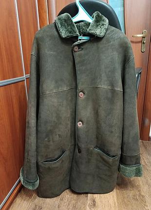 Чоловіча натуральна дубленка doğan leather collection (размер l-xl) овчина