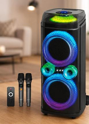 Портативная акустика zxx-9900 / переносная колонка с 2 микрофонами / аккумуляторная колонка bluetooth