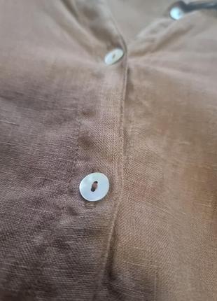 Сорочка жіноча massimo duti лляна коричнева