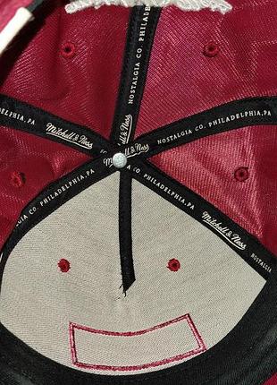 Бейсболка mitchell&ness червона 4