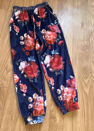 Велюрові квіткові квіткові стильні штани ted baker