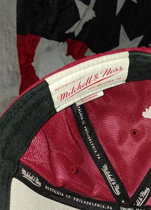 Бейсболка mitchell&ness червона 6