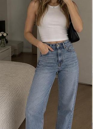 Джинси жіночі zara прямі блакитні