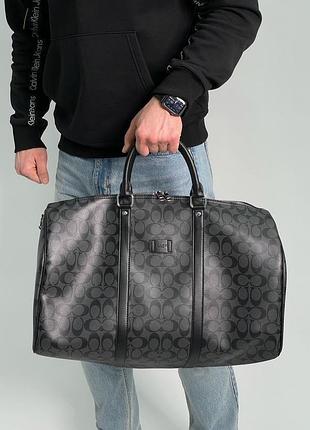 Сумка coach 52 in signature canvas grey