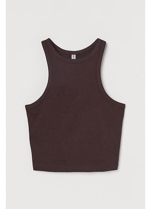 Топ жіночий h&m в рубчик коричневий