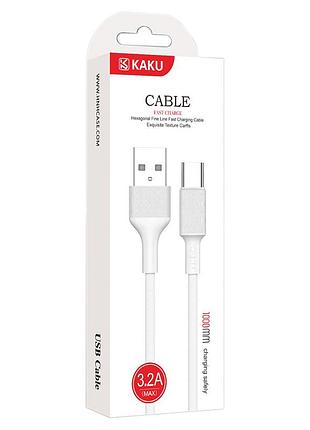 Usb кабель kaku ksc-113 usb - type-c 1m / 3.2a - white 2