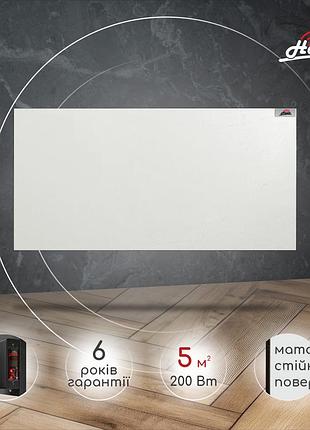Керамический электрический панельный обогреватель heats 200вт до 5кв.м white/белый с терморегулятором