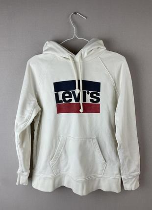 Худі жіночий levi's білий з логотипом