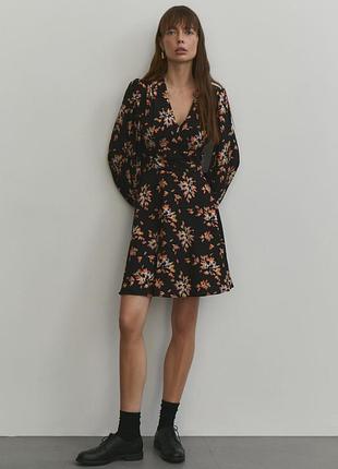 Жіноча сукня lace, чорна в квітковий принт