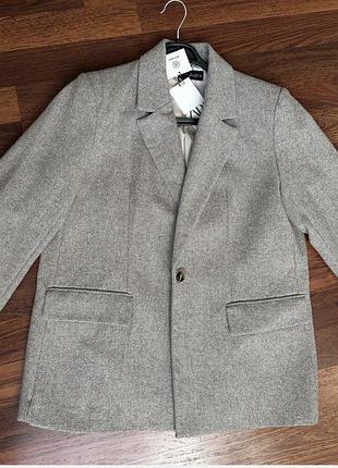 Жакет жіночий zara сірий вовна