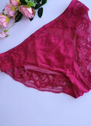 Красиві шовкові трусики з мереживом m&s, uk 15, eur 44