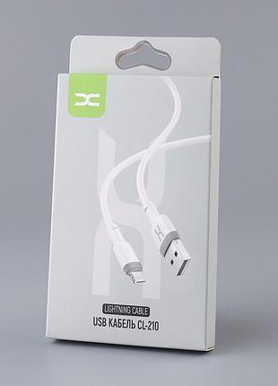 Кабель для заряджання usb cable dc lightning (cl-210) білий