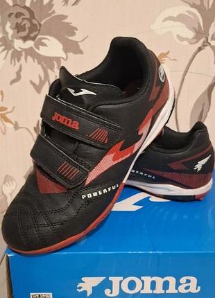Кросівки joma для хлопчика, чорні з червоним