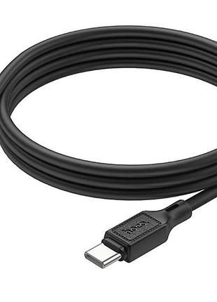 Кабель hoco x90 силиконовый type-c to type-c 3a/60w 1 м - black