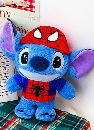 Игрушка стич в костюме человека паука 50 см