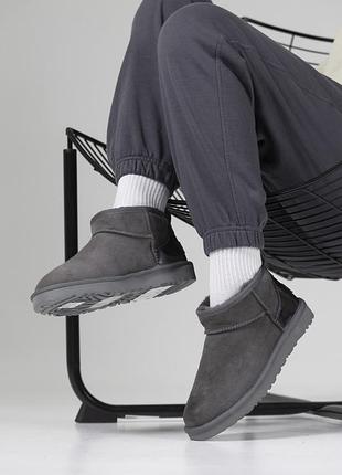 Женские ugg ultra mini grey 4