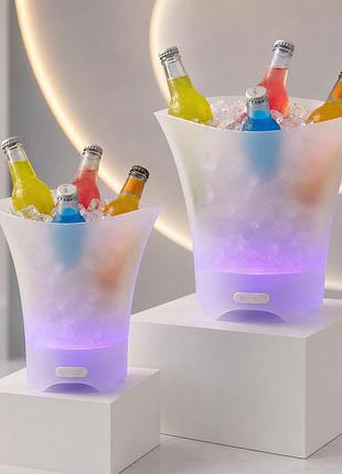 Светящееся ведро для льда / ведро с bluetooth и подсветкой / bucket light